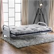 Furniture of America Vargas Fabric 6-inch Futon Mattress in Navy and Gray