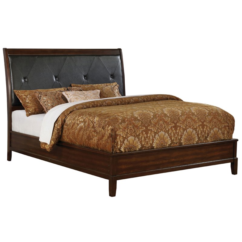 Furniture Of America Zella Faux Leather California King Sleigh Bed Furniture Of America Zella Faux Leather California King Sleigh Bed