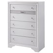 Furniture of America Laren Contemporary Solid Wood 5-Drawer Chest in White