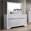 Furniture of America Laren Contemporary 2-Piece Wood Dresser and Mirror in White