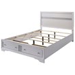 Furniture of America Laren Contemporary Solid Wood King Storage Bed in White