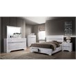 Furniture of America Laren Contemporary Solid Wood King Storage Bed in White