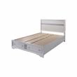 Furniture of America Laren Contemporary Solid Wood King Storage Bed in White