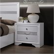 Furniture of America Laren Contemporary Solid Wood 3-Drawer Nightstand in White