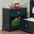Furniture of America Belantra Solid Wood 1-Drawer Kids Nightstand in Blue