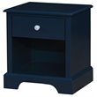 Furniture of America Belantra Solid Wood 1-Drawer Kids Nightstand in Blue