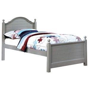 furniture of america poppy panel kids bed in gray