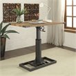 Furniture of America Ziaz Metal Adjustable Standing Desk with USB in Sand Black