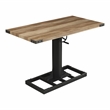 Furniture of America Ziaz Metal Adjustable Standing Desk with USB in Sand Black