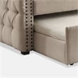 Furniture of America Levina Contemporary Fabric Twin Trundle in Ivory