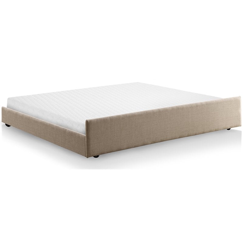 Furniture of America Levina Contemporary Fabric Twin Trundle in Ivory