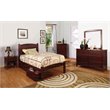 Furniture of America Cara Cottage Solid Wood Platform Twin Bed in Cherry
