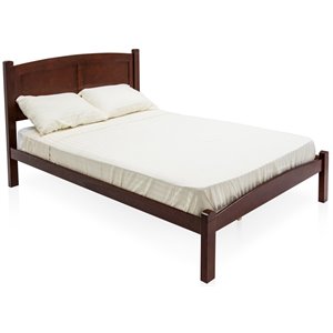 furniture of america cara platform panel bed in cherry