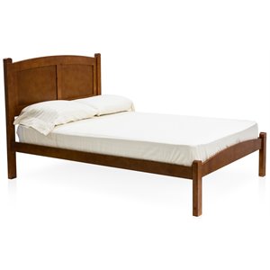 furniture of america cara platform panel bed in oak