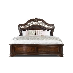 Furniture of America Jordan Wood California King Panel Bed in Brown Cherry