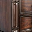 Furniture of America Jordan Wood and Marble Top Nightstand in Brown Cherry