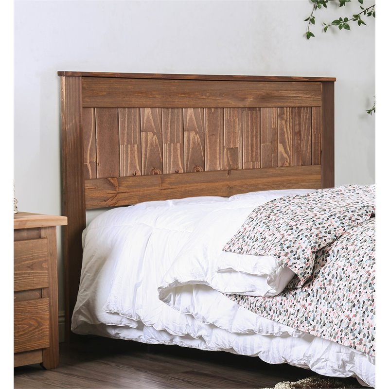 Furniture of America Howard Rustic Wood Queen Panel Headboard in