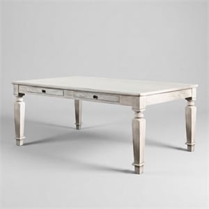Furniture of America Cassie Transitional Wood Dining Table in Antique White