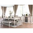 Furniture of America Cassie Transitional Wood Dining Table in Antique White
