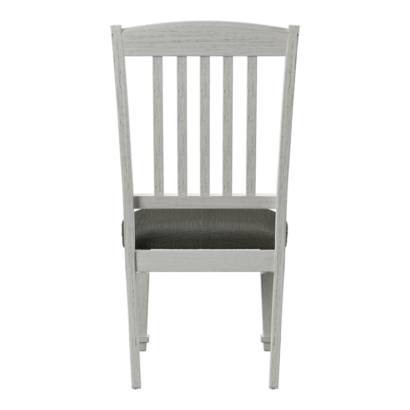 Furniture of America Cassie Wood Padded Dining Chair in Antique White (Set of 2)