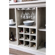Furniture of America Cassie Wood Wine Rack Buffet in Antique White