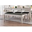 Furniture of America Cassie 6-Piece Wood Dining Set in Antique White
