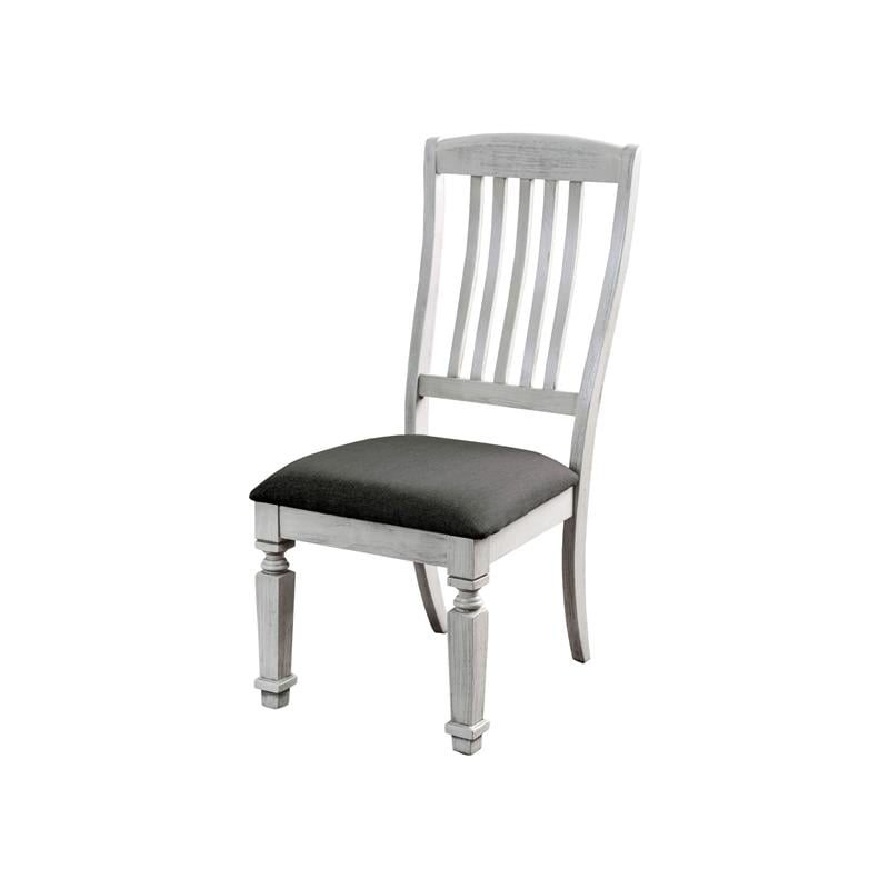 Furniture of America Cassie 7-Piece Wood Dining Set in Antique White