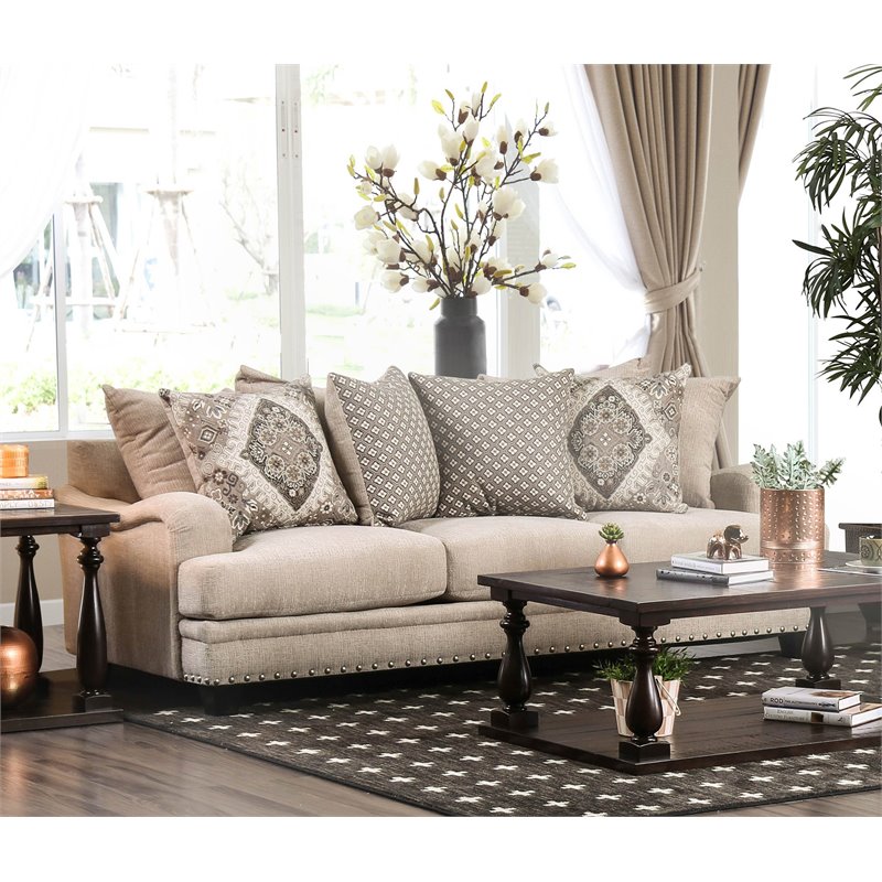 couch with pillow back