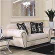Furniture of America Isabella Transitional Fabric 2-Piece Sofa Set in Beige