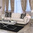 Furniture of America Isabella Transitional Fabric 2-Piece Sofa Set in Beige