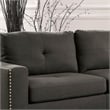 Furniture of America Zilly Modern Victorian Fabric Tufted Sofa in Gray