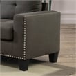 Furniture of America Zilly Modern Victorian Fabric Tufted Sofa in Gray