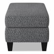 Furniture of America Burcham Transitional Chenille Upholstered Ottoman in Gray