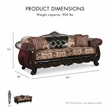 Furniture of America Eli Faux Leather 2-Piece Sofa Set in Dark Brown & Burgundy