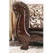 Furniture of America Eli Faux Leather Tufted Sofa in Dark Brown and Brown