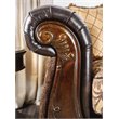 Furniture of America Eli Traditional Faux Leather Tufted Loveseat in Tan Brown