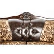 Furniture of America Eli Traditional Faux Leather Tufted Loveseat in Tan Brown
