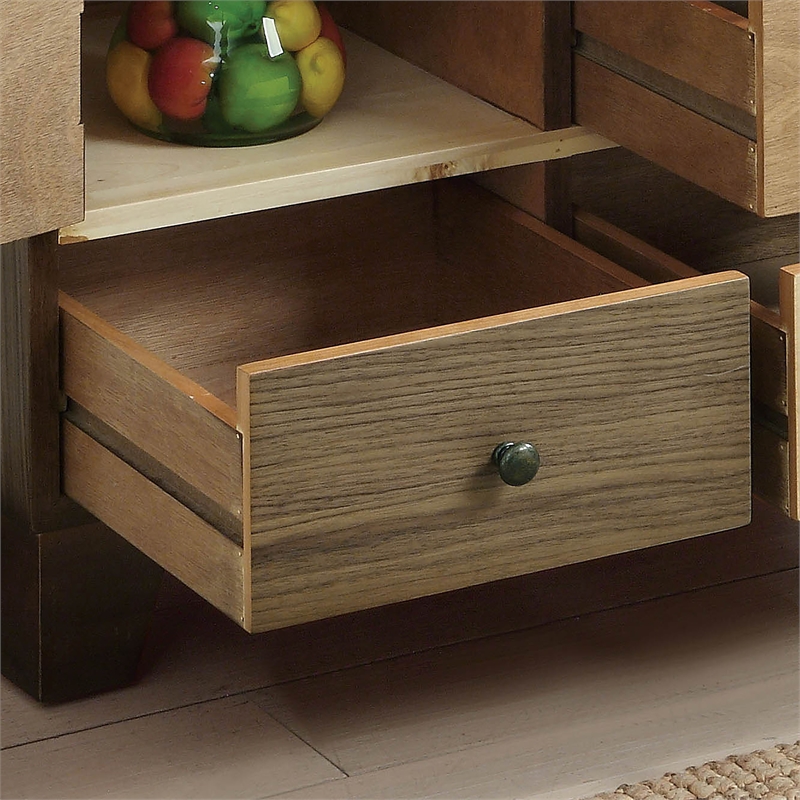 Furniture of America Kasma Vintage Wood 8-Drawer Accent Chest in Walnut