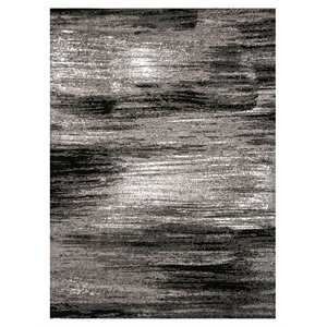 furniture of america durk area rug in gray and black