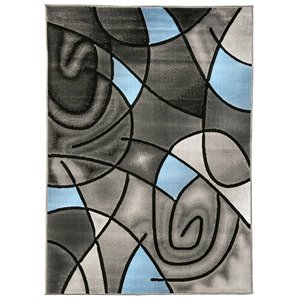 furniture of america libby area in charcoal and blue