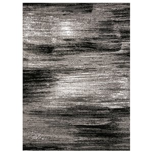 Furniture of America Durk Fabric 7'9&quotx10' Area Rug in Gray and Black