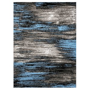 Furniture of America Durk Fabric 7'9&quotx10' Area Rug in Gray and Blue