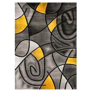 Furniture of America Libby Fabric 7'10&quotx10' Area Rug in Charcoal Gray