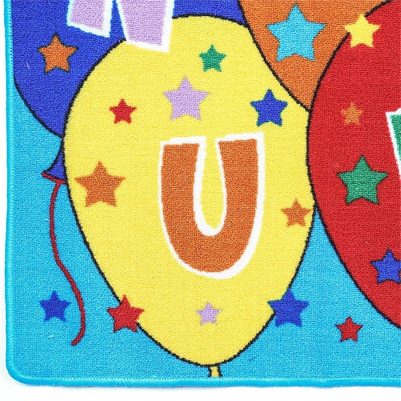 Furniture of America Baffy Fabric Alphabet Balloon 5'x7' Area Rug in Multi-Color
