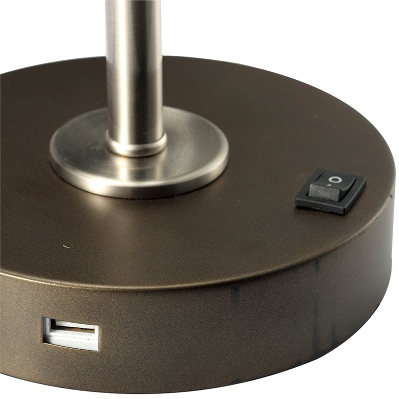 Furniture of America Talia Modern Metal Table Lamp in Silver