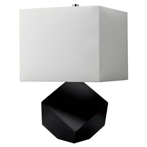 furniture of america danze metal geometric table lamp in black