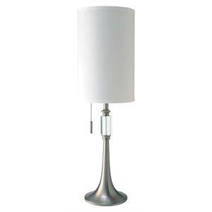 furniture of america telly modern metal table lamp in silver