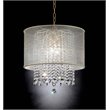 Furniture of America Beacon Glam Glass Sparkling Chandelier in Gold