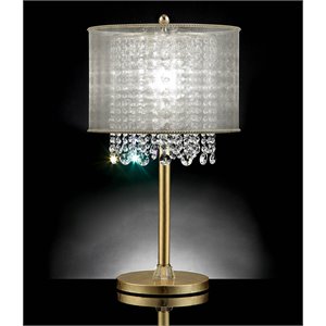 furniture of america beacon glam metal base table lamp in gold
