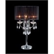 Furniture of America Tessa Glam Metal Sparkling Table Lamp in Black